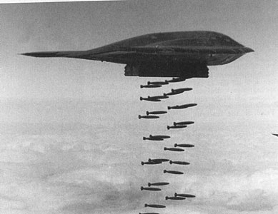 Bombardierender Stealth-Bomber 